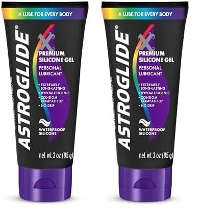 Astroglide X Personal Lubricant Gel - Waterproof, Long-Lasting, Hypoallergenic - 3oz (Pack of 2)
