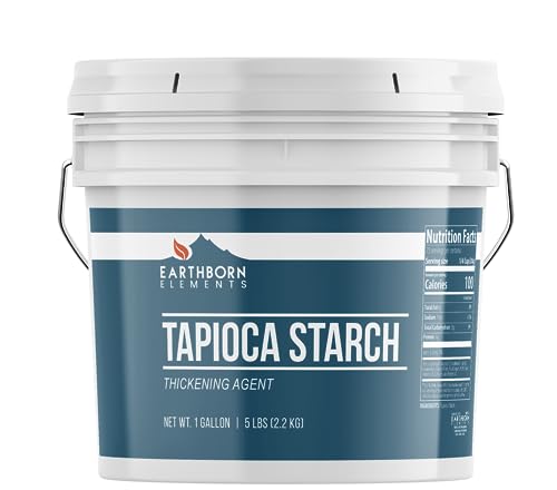 Earthborn Elements Tapioca Starch - Pure Thickener for Soups & Baking, 1 Gallon
