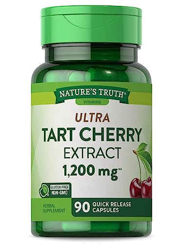 Nature's Truth Tart Cherry Extract Capsules - 1200 mg, Non-GMO, Gluten Free - 90 Count