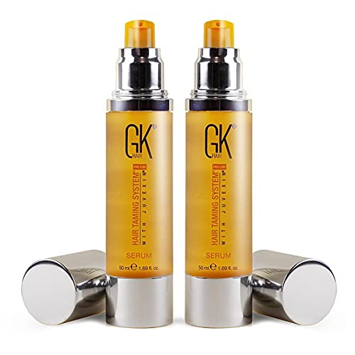 GK HAIR Argan Oil Hair Serum - Anti-Frizz, Hydrating, Heat Protection - 2 Pack, 1.69 Fl Oz