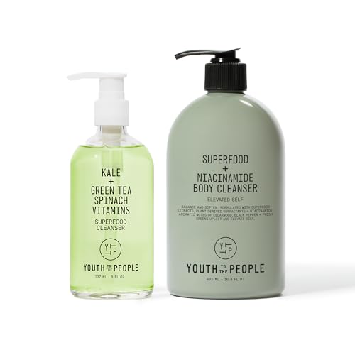 Youth To The People Facial Cleanser Duo - Antioxidant-Rich, Vegan, Hydrating - 8oz & 16.4oz