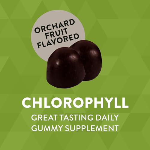 Nature's Way Chlorophyll Gummies - Supports Detox & Healthy Skin, Orchard Fruit Flavor - 60ct