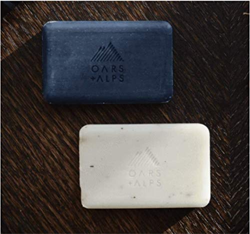 Oars + Alps Men's Bar Soap Set - Exfoliating & Hydrating, Dermatologist Tested - 2x6oz