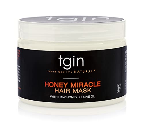 tgin Honey Miracle Hair Mask - Deep Moisture & Repair for Curly Hair, 12oz - Nourishing Oils