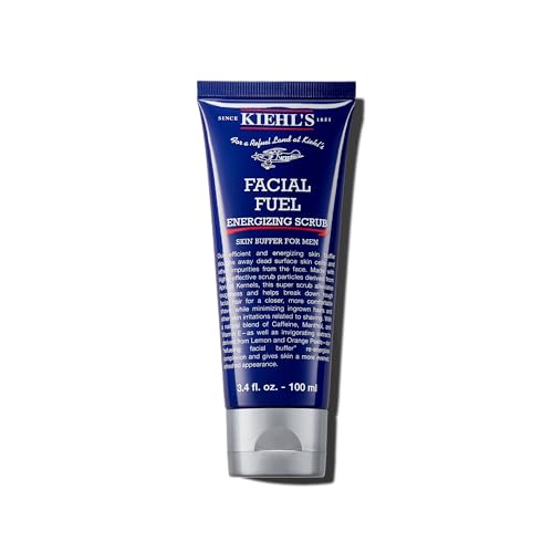 Kiehl's Facial Fuel Exfoliating Face Scrub - Smooths Skin, Softens Facial Hair - 3.4 fl oz