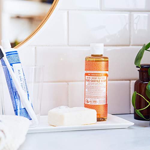 Dr. Bronner's Body Soap - Organic Oils for Acne-Prone Skin, Vegan, 8oz Concentrated Liquid