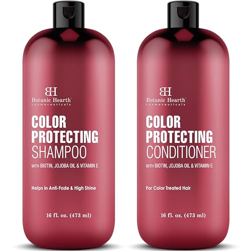 Botanic Hearth Shampoo & Conditioner Set - Moisturizes, Thickens, Color Protecting - 16 fl oz x 2