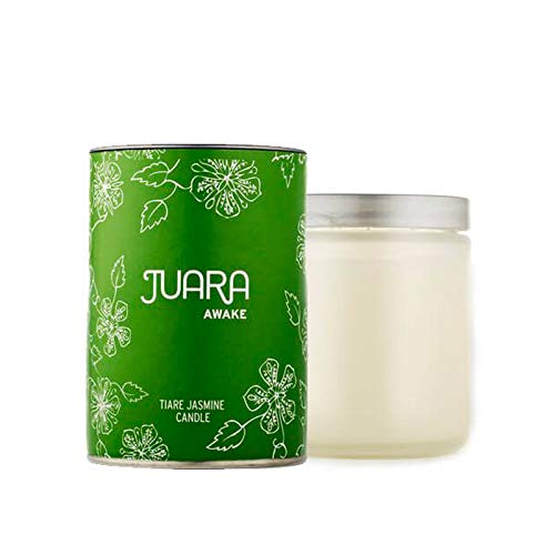 JUARA Candle - Hand-Poured Natural Soy & Vegetable Wax, Tiare Jasmine Scent - 17oz, 60 Hour Burn