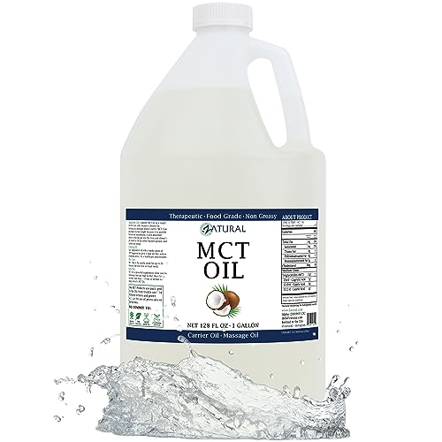 Zatural MCT Oil - Hydrating Carrier & Massage Oil, Pure, Therapeutic Grade - 128oz