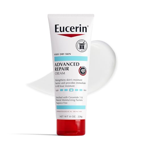 Eucerin Advanced Repair Body Cream - 48 Hour Hydration, Fragrance-Free, 8oz Tube