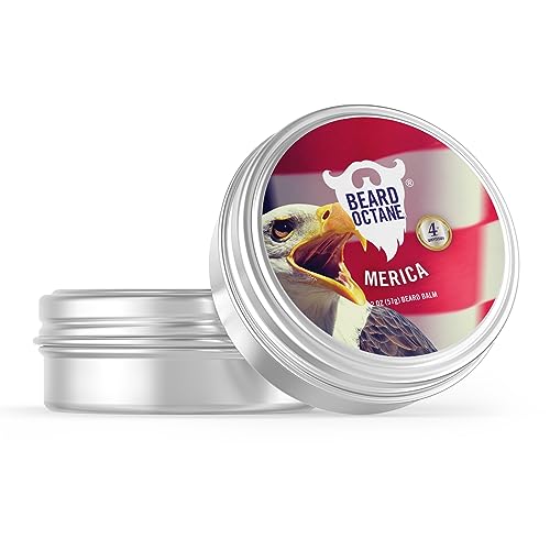 Beard Octane Beard Balm - Conditions & Styles, Nourishing Shea Butter - Leather Apple Cedarwood 2oz