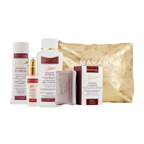 MAKARI Skin Care Set - Rejuvenates, Nourishes & Brightens with SPF15 - 4 Piece Kit for Women