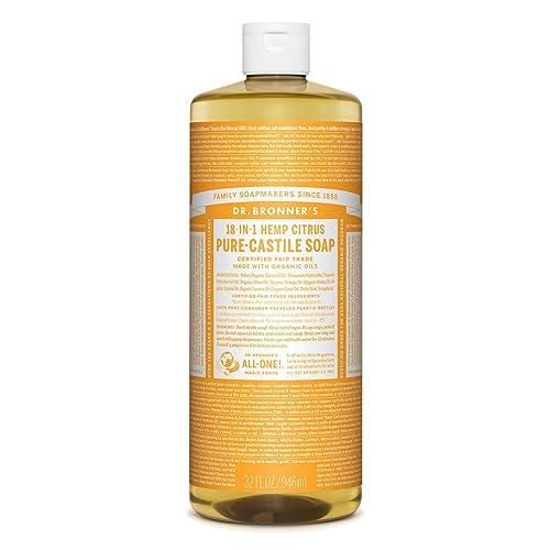 Dr. Bronner's Pure-Castile Liquid Soap - Organic, Vegan, Multi-Use, 32oz Citrus Formula