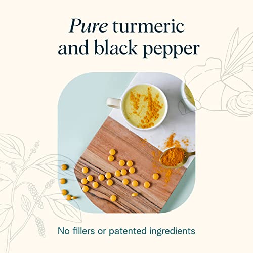 Ora Organic Turmeric Supplement - Joint & Heart Support, No Fillers - 90 Vegan Tablets