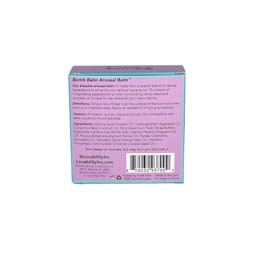 Lovability Bomb Balm - Tingly Peppermint Moisturizer, Vegan & Doctor Approved - 2oz