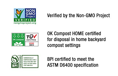 BioBag 7-Gallon Compost Bag - Non-GMO Verified, Certified Compostable - Green, Durable Design
