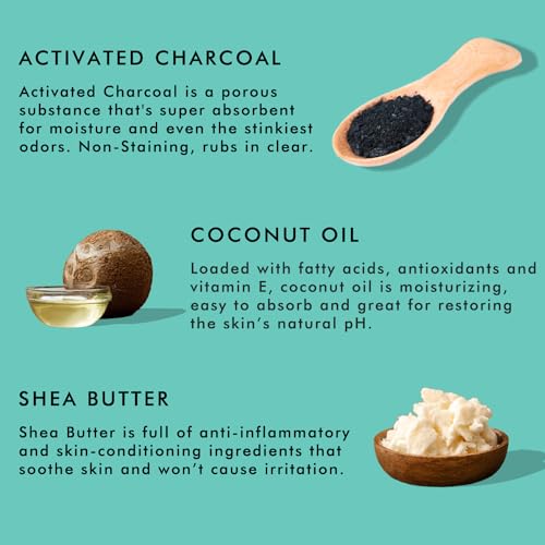 PiperWai Natural Deodorant - Odor Protection, Vegan, Aluminum-Free, Activated Charcoal - 50g
