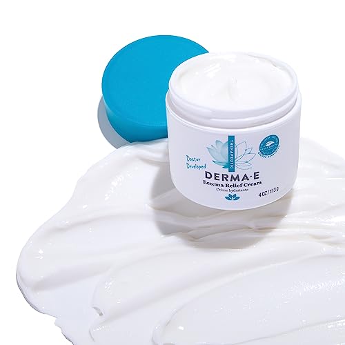 Derma E Eczema Relief Cream - Natural Itch & Dry Skin Relief, Moisturizing Botanicals - 4oz