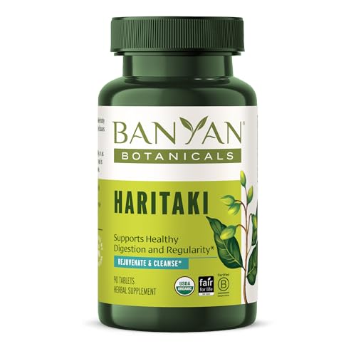 Banyan Botanicals Haritaki Tablets - Supports Detoxification & Rejuvenation - 90 Non-GMO Tablets