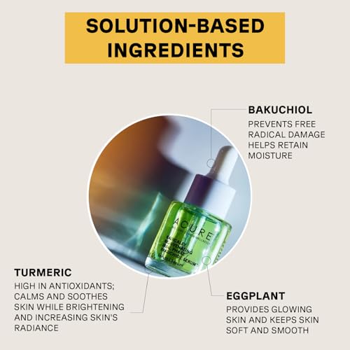 Acure Dual Phase Bakuchiol Serum - Anti-Aging, Hydrating Eggplant & Turmeric - 0.67 oz