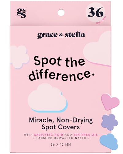 grace & stella Pimple Patches - Acne-Fighting Hydrocolloid with Tea Tree Oil, 36 Count