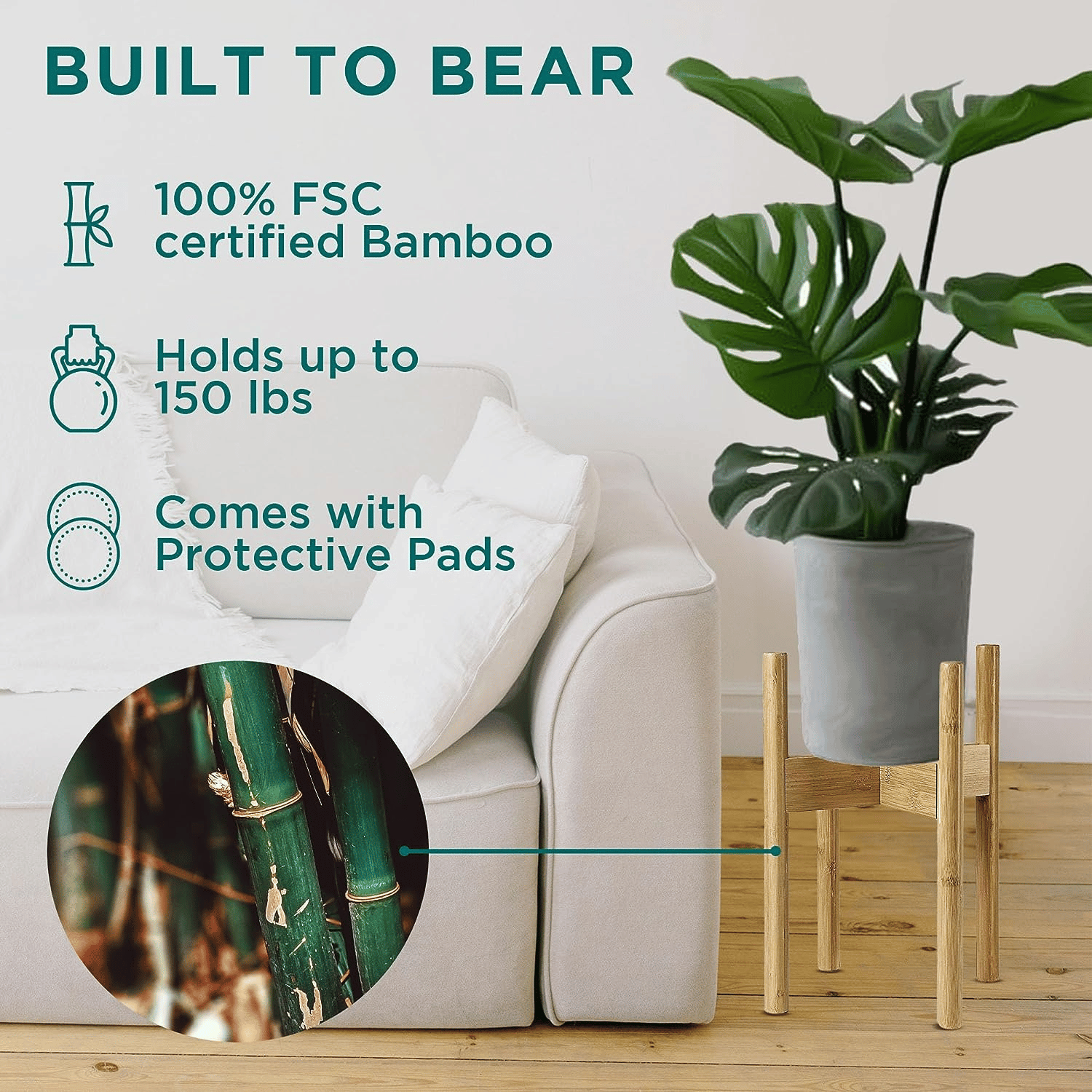 Adjustable Bamboo Plant Stand