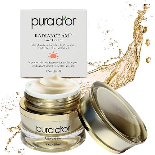 PURA D'OR Radiant Glow Face Cream - Nourishing Aloe, Antioxidants & Apple Stem Cells - 1.7oz