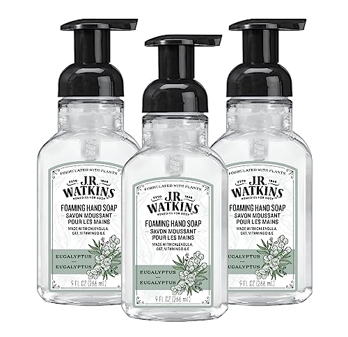J.R. Watkins Foaming Hand Soap - Moisturizing & Nourishing, Eucalyptus Scent - 9 fl oz, 3 Pack