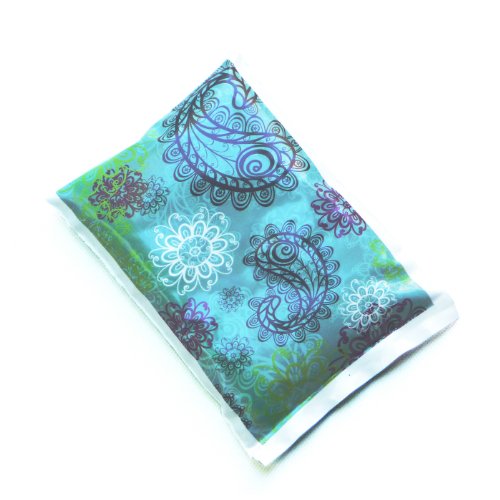 Soft Ice Cooler - Keeps Items Cold for Hours, Non-Toxic & Reusable - Blue & Green Paisley Design