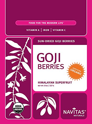 Navitas Naturals Organic Goji Berries - Antioxidant-Rich Snack, USDA Organic - 8oz (Pack of 2)