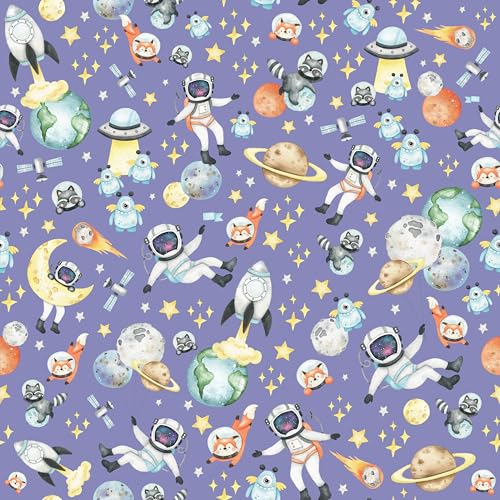 Waterleaf Paper Co. Dissolvable Wrapping Paper - 100% Compostable, Unique Space Design - 4 Sq Ft