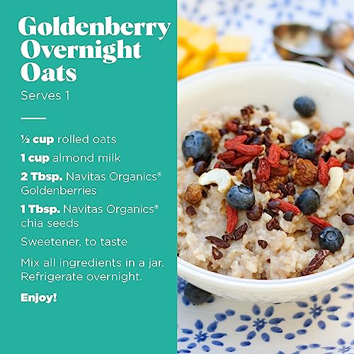 Navitas Organics Goldenberries - Nutrient-Rich Superfood, Organic & Non-GMO - 8 oz Bag