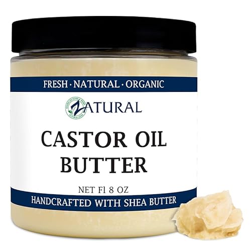 Zatural Body Butter - 100% Natural Moisturizing for Skin & Hair, 8 Fl Oz with Castor Oil