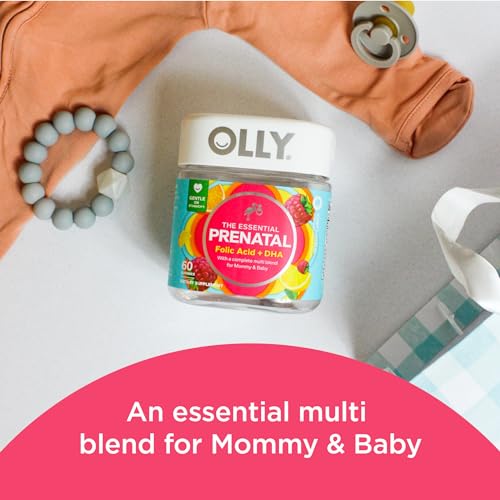Olly Prenatal Multivitamin Gummies - Supports Wellness, Folic Acid & DHA - 60 Count