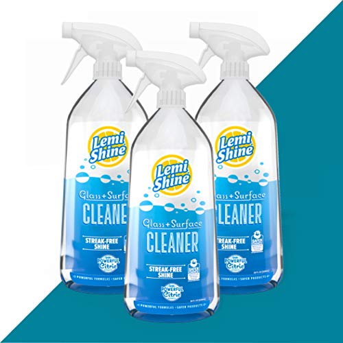 Lemi Shine Multi-Surface Cleaner - Streak-Free Shine, Fresh Lemon Scent, Safer Choice - 28oz 3 Pack