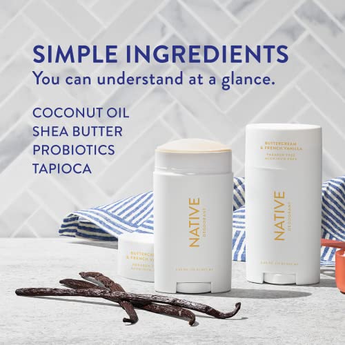 Native Deodorant - 72 Hour Odor Control, Naturally Derived Ingredients, Buttercream & Vanilla