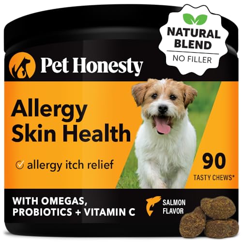 Pet Honesty Pet Supplement - Allergy Itch Relief, Probiotics, Fish Oil for Skin Health - 90 Ct