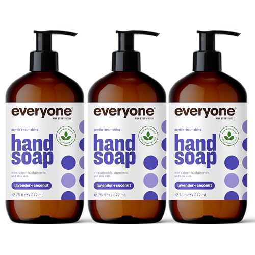 Everyone Liquid Hand Soap - Lavender & Coconut, Non-Toxic, Cruelty-Free - 12.75oz (Pack of 3)