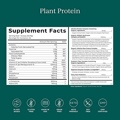 CYMBIOTIKA Creatine+ & Plant Protein Bundle - Boost Energy, Recovery & Muscle Health - 1lb