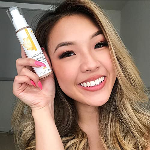 DERMA E Face Serum - Brightening & Firming with Vitamin C, Hyaluronic Acid, Aloe - 2oz