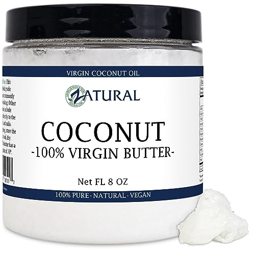 NakedOil 100% Organic Extra Virgin Coconut Oil - Moisturizer & Cooking Oil, 8oz