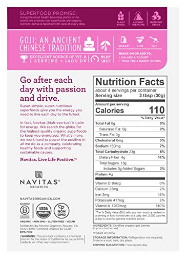 Navitas Organics Cacao Powder & Goji Berries Bundle - Antioxidant Boost, Organic & Non-GMO - 15oz