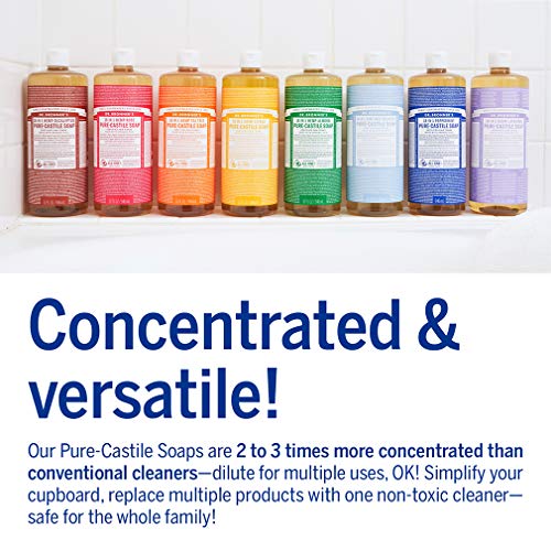Dr. Bronner's Pure-Castile Liquid Soap - Lavender, Organic Ingredients, 32oz & 2oz Travel Size