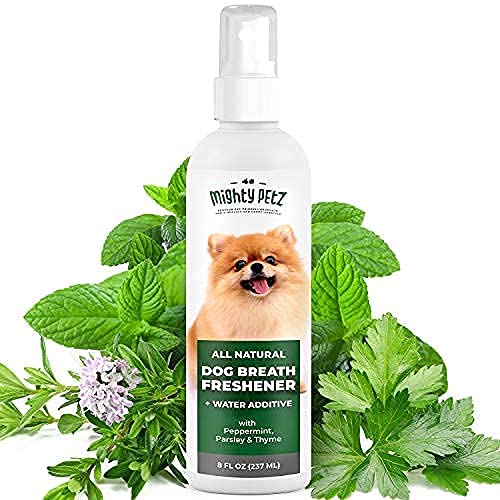 2-in-1 Dog Breath Freshener & Water Additive - Natural Dental Care, Freshens Breath - 8oz