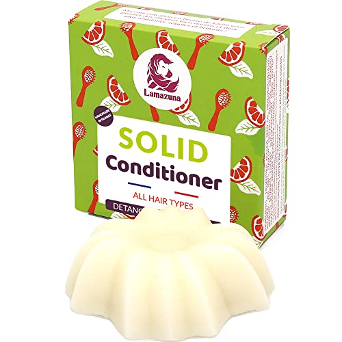 Lamazuna Conditioner Bar - Nourishes & Strengthens Hair, Organic Ingredients - 2.5oz