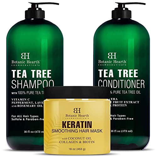 Botanic Hearth Hair Care Set - Keratin Repair & Tea Tree Scalp Relief - 16oz Each