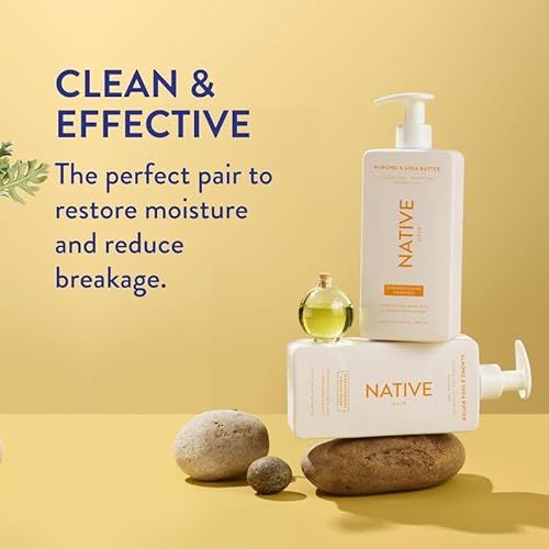 Native Shampoo & Conditioner Set - Strengthens, Moisturizes, Vegan - Almond & Shea Butter, 16.5oz