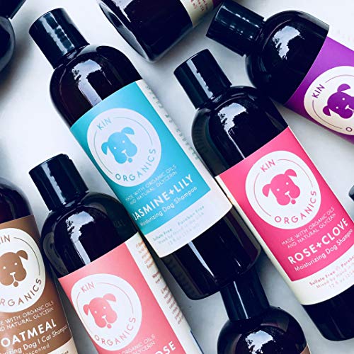 kin+kind Jasmine+Lily Organic Dog Shampoo - Moisturizes with USDA Certified Ingredients - 12oz