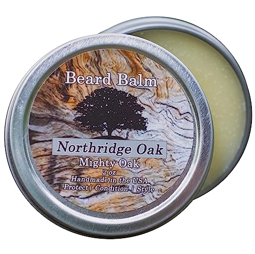 Northridge Oak Beard Balm - Tames Stray Hairs, Relieves Itch, Cedarwood & Balsam Fir - 2oz
