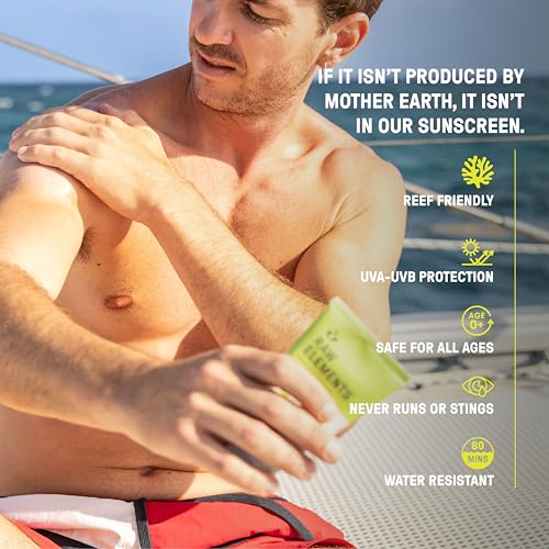 Raw Elements Mineral Sunscreen SPF 30 - Broad-Spectrum Protection, Non-Toxic, Water Resistant - 3oz